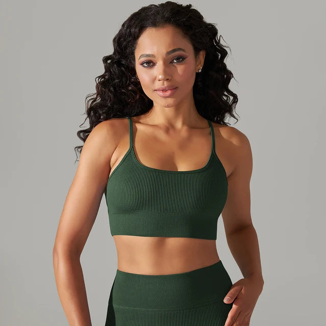 Shockproof Fitness Bra With Removable Chest Pad