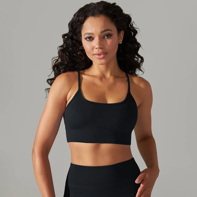 Shockproof Fitness Bra With Removable Chest Pad