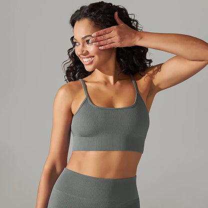 Shockproof Fitness Bra With Removable Chest Pad