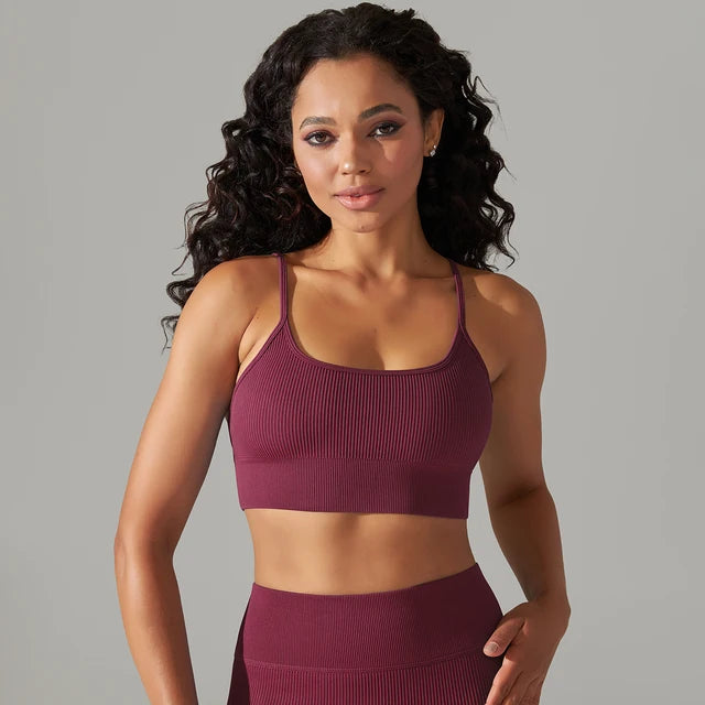 Shockproof Fitness Bra With Removable Chest Pad