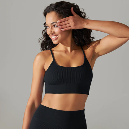 Shockproof Fitness Bra With Removable Chest Pad